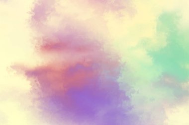 Modern fırça darbeleri. Poster, duvar sanatı, afiş, kart, kitap kapağı veya ambalaj için rahatlatıcı kompozisyonun yumuşak renkli çizimi. Pastel renklerle suluboya. 