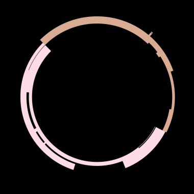 Fütürist dairesel gövde arayüzü elementi. Soyut çember geometrik arkaplan. Dijital teknolojinin grafiksel çizimi.