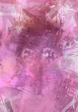 Soyut arkaplanda pürüzlü fırça darbeleri. Fırça boyası. Renkli boya darbeleri. Eşsiz duvar sanatı. Tuvaldeki modern sanat. Renkli çağdaş sanat eserleri.