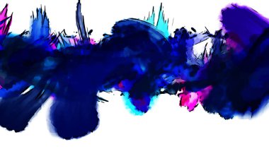 Mürekkep ve fosforlu kalemler yaratıcı çizimler. Beyaz arka planda boyama. El çizimi soyut renk dokuları. Poster, kart, davetiye, pankart, broşür, broşür için tasarım. Boyalı fırça darbeleri