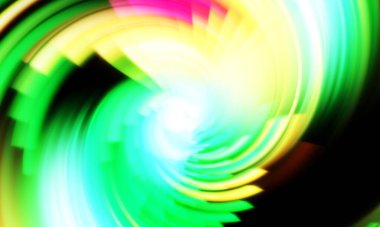 Dönen Işık gösterisi arka planı. Canlı renklerle donatılmış ruhani enerji girdabı. Renkli canlı hareket çizimi. Tanıtım geçmişi. Kutlama grafiği.