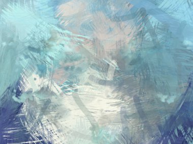 Soyut arkaplanda pürüzlü fırça darbeleri. Fırça boyası. Renkli boya darbeleri. Eşsiz duvar sanatı. Tuvaldeki modern sanat. Renkli çağdaş sanat eserleri.