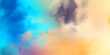 Modern fırça darbeleri. Poster, duvar sanatı, afiş, kart, kitap kapağı veya ambalaj için rahatlatıcı kompozisyonun yumuşak renkli çizimi. Pastel renklerle suluboya. 