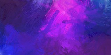 Soyut arkaplanda pürüzlü fırça darbeleri. Fırça boyası. Renkli boya darbeleri. Eşsiz duvar sanatı. Tuvaldeki modern sanat. Renkli çağdaş sanat eserleri.