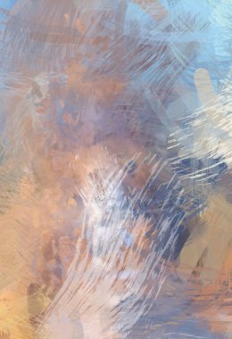 Soyut arkaplanda pürüzlü fırça darbeleri. Fırça boyası. Renkli boya darbeleri. Eşsiz duvar sanatı. Tuvaldeki modern sanat. Renkli çağdaş sanat eserleri.