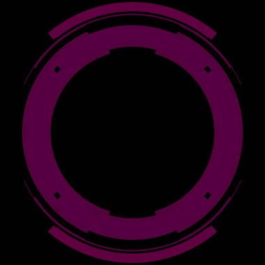 Fütürist dairesel gövde arayüzü elementi. Soyut çember geometrik arkaplan. Dijital teknolojinin grafiksel çizimi.