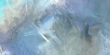 Soyut arkaplanda pürüzlü fırça darbeleri. Fırça boyası. Renkli boya darbeleri. Eşsiz duvar sanatı. Tuvaldeki modern sanat. Renkli çağdaş sanat eserleri.