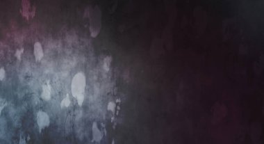 Gergin bir geçmişi ve sıkıntılı bir yapısı var. Renkli tozlu şablon. Tasarımınız için doku ve elementler. Çizik ve lekeli duvar kağıdı. Gotik duvar.