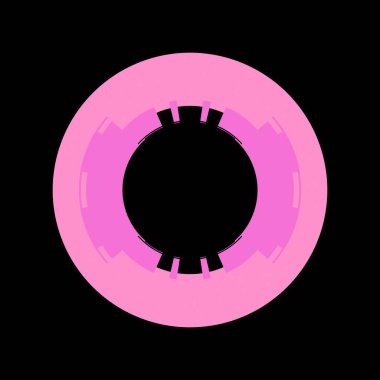 Fütürist dairesel gövde arayüzü elementi. Soyut çember geometrik arkaplan. Dijital teknolojinin grafiksel çizimi.