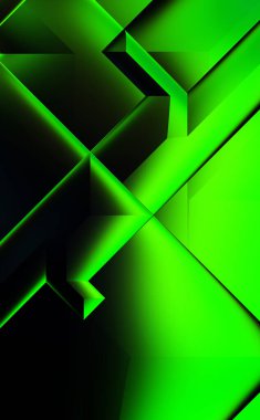 3 boyutlu illüstrasyon. Moda, basit geometrik renk gradyan arkaplan. Geometrik dinamik şekiller. Gölgeli teknoloji dijital şablonu ve gradyan arkaplanda ışıklar.  