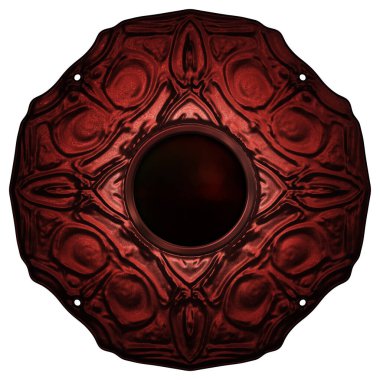 Beyaz arka planda izole bir mücevher. Mücevherli bir fantezi mücevherin 3 boyutlu görüntüsü. Masal elementi. Lüks grafik duvar kağıdı.