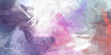 Soyut arkaplanda pürüzlü fırça darbeleri. Fırça boyası. Renkli boya darbeleri. Eşsiz duvar sanatı. Tuvaldeki modern sanat. Renkli çağdaş sanat eserleri.