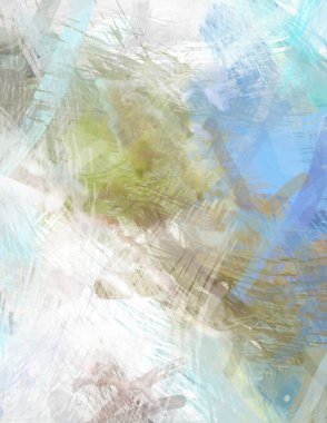 Soyut arkaplanda pürüzlü fırça darbeleri. Fırça boyası. Renkli boya darbeleri. Eşsiz duvar sanatı. Tuvaldeki modern sanat. Renkli çağdaş sanat eserleri.