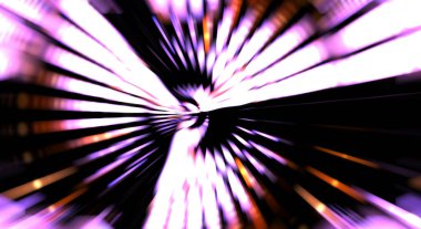 Siyah arkaplanda dönen ışık gösterisi. Lüks çizgiler. Parlak kıvrımlı duvar kağıdı. Uzay tüneli. Dönen ışık çemberi ya da maytap izi. Parlak konsept çizimi.