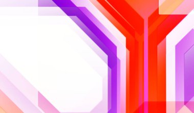 Geometrik arkaplan minimalist tasarımı. Bir teknoloji planının dijital illüstrasyonu. Fütürist şablon arkaplanı. Renkli ve canlı geometrik şekiller katmanları var. Soyut yaratıcı konsept duvar kağıdı.