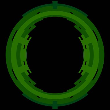 Fütürist dairesel gövde arayüzü elementi. Soyut çember geometrik arkaplan. Dijital teknolojinin grafiksel çizimi.