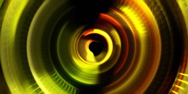 Fotoğraf makinesi konsepti. Soyut arkaplan. Dönen ışık ışınları. Hareketli kavramsal duvar kağıdı. Grafik dijital illüstrasyon. Parlayan neon ışıkları. Parlak sunum tasarım şablonu.