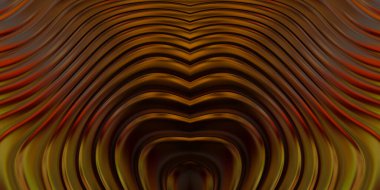 Renkli dalgalı yansıtıcı duvar kağıdının üç boyutlu çizimi. Duvar kağıdı, afiş, arkaplan, kart, kitap kapağı veya web sitesi için grafiksel illüstrasyon. Soyut parlak arkaplan.