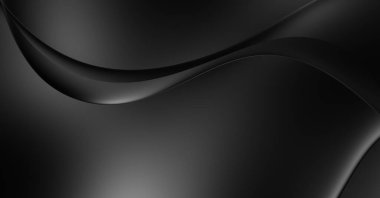 Web sitesi, poster, marka kimliği, broşür, sunum şablonu için lüks koyu bir arka plan. Dalgalı şekilli kaliteli tasarım. Dalgalanmalı soyut arkaplan. Pankart veya kapak tasarımı için dekorasyon.