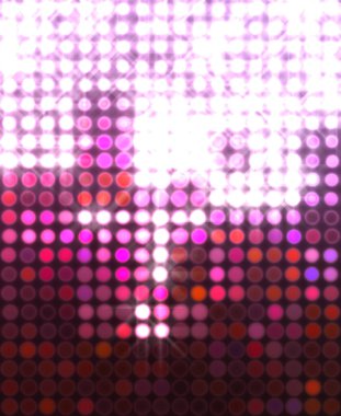 Parlak desenli duvar kağıdı. Sahne ışıkları olan renkli ışıkların ihtişamlı arkaplanı. Parlayan ışıklar siyah arka planda parti izleri. Sahne veya stadyum ışıklarının dijital illüstrasyonu. 