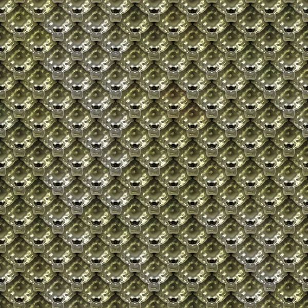 Seamless Fantasy Armour Texture Illustration Metallic Pattern Metal Plates Background — Stock Photo, Image