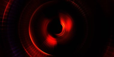 Parlayan neon ışıkları. Parlak sunum tasarım şablonu. Fotoğraf makinesi konsepti. Soyut arkaplan. Dönen ışık ışınları. Hareketli kavramsal duvar kağıdı. Grafik dijital illüstrasyon. 