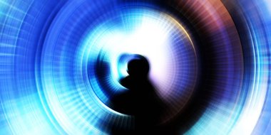 Parlayan neon ışıkları. Parlak sunum tasarım şablonu. Fotoğraf makinesi konsepti. Soyut arkaplan. Dönen ışık ışınları. Hareketli kavramsal duvar kağıdı. Grafik dijital illüstrasyon. 