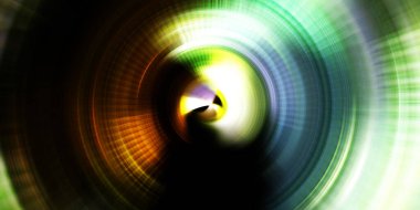 Parlayan neon ışıkları. Parlak sunum tasarım şablonu. Fotoğraf makinesi konsepti. Soyut arkaplan. Dönen ışık ışınları. Hareketli kavramsal duvar kağıdı. Grafik dijital illüstrasyon. 