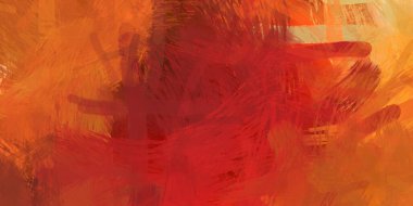 Soyut arkaplanda pürüzlü fırça darbeleri. Fırça boyası. Renkli boya darbeleri. Eşsiz duvar sanatı. Tuvaldeki modern sanat. Renkli çağdaş sanat eserleri.