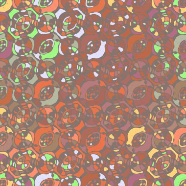 Yaratıcı karalama sanatı farklı şekil ve dokulara sahip kusursuz desen. Kolaj. Sanatsal arka plan. Soyut duvar kağıdı. Dekoratif hippi fayansları.