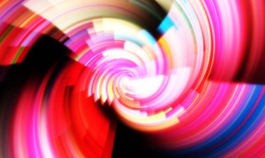 Dönen Işık gösterisi arka planı. Canlı renklerle donatılmış ruhani enerji girdabı. Renkli canlı hareket çizimi. Tanıtım geçmişi. Kutlama grafiği.