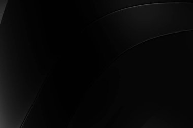 Siyah kıvrımlı yüzey. 3 boyutlu illüstrasyon. Soyut fütüristik geçmiş. Minimalist geometrik kapak tasarımı. Çarpık siyah çizgiler. Lüks dokuma duvar kağıdı. Zarif arkaplan.