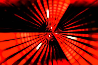 Siyah arkaplanda dönen ışık gösterisi. Lüks çizgiler. Parlak kıvrımlı duvar kağıdı. Uzay tüneli. Dönen ışık çemberi ya da maytap izi. Parlak konsept çizimi.