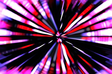 Siyah arkaplanda dönen ışık gösterisi. Lüks çizgiler. Parlak kıvrımlı duvar kağıdı. Uzay tüneli. Dönen ışık çemberi ya da maytap izi. Parlak konsept çizimi.