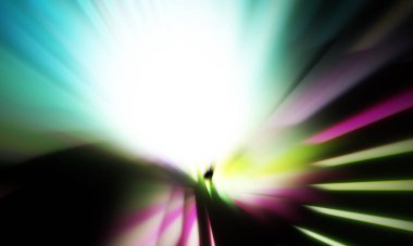 Siyah zemin üzerinde ışık parçacığı izleri. Parlayan parçacıkları ve çizgileri olan ışık patlaması yıldızı. Güzel hareketli soyut ışınlar duvar kağıdı. Renkli Patlama grafiği. Işık ışınlarının patlaması. 