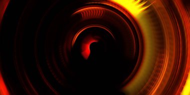 Fotoğraf makinesi konsepti. Soyut arkaplan. Dönen ışık ışınları. Hareketli kavramsal duvar kağıdı. Grafik dijital illüstrasyon. Parlayan neon ışıkları. Parlak sunum tasarım şablonu.