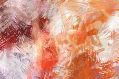 Soyut arkaplanda pürüzlü fırça darbeleri. Fırça boyası. Renkli boya darbeleri. Eşsiz duvar sanatı. Tuvaldeki modern sanat. Renkli çağdaş sanat eserleri.