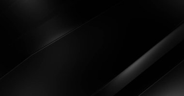 Geometrik katmanlı 3 boyutlu siyah arkaplan. Soyut koyu fütüristik duvar kağıdı. Zarif, parlak çizgili arka plan. Poster, broşür, sunum ve web sitesi için geometrik şablon tasarımı.