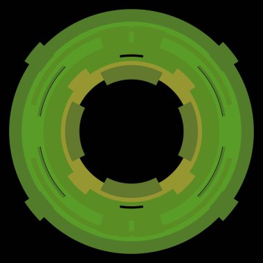 Fütürist dairesel gövde arayüzü elementi. Soyut çember geometrik arkaplan. Dijital teknolojinin grafiksel çizimi.