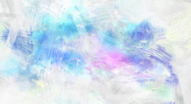 Soyut arkaplanda pürüzlü fırça darbeleri. Fırça boyası. Renkli boya darbeleri. Eşsiz duvar sanatı. Tuvaldeki modern sanat. Renkli çağdaş sanat eserleri.