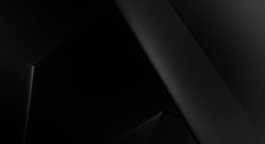 Lüks minimalist tasarım. Fütürist şablon. Karanlık elementleri olan birinci sınıf soyut duvar kâğıdı. Zarif bir zemin. Siyah üç boyutlu geometrik arkaplan. Poster, broşür, sunum için tasarım.