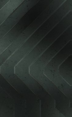 Çukur SciFi panelleri duvar. Üç boyutlu illüstrasyon. Gelecekçi kavramsal tasarım arka planı. Uzay gemisi desenli duvar kağıdı. Fırçalanmış teknoloji desen yüzeyi. 