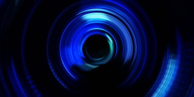 Fotoğraf makinesi konsepti. Soyut arkaplan. Dönen ışık ışınları. Hareketli kavramsal duvar kağıdı. Grafik dijital illüstrasyon. Parlayan neon ışıkları. Parlak sunum tasarım şablonu.