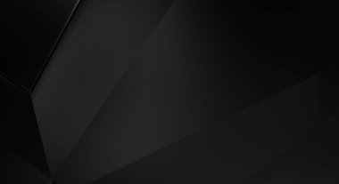 Lüks minimalist tasarım. Fütürist şablon. Karanlık elementleri olan birinci sınıf soyut duvar kâğıdı. Zarif bir zemin. Siyah üç boyutlu geometrik arkaplan. Poster, broşür, sunum için tasarım.