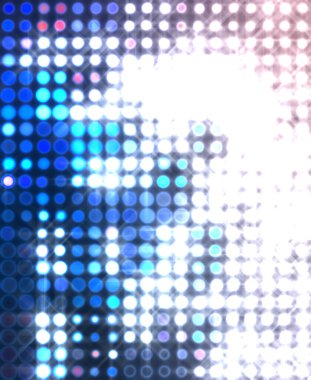 Parlak desenli duvar kağıdı. Sahne ışıkları olan renkli ışıkların ihtişamlı arkaplanı. Parlayan ışıklar siyah arka planda parti izleri. Sahne veya stadyum ışıklarının dijital illüstrasyonu. 