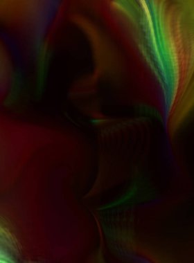 Hareketli girdapların soyut çizimi. Titreşimli renkli kıvrımların dönen akışı. Kıvrımlı ve kıvrımlı arka plan ve çizgiler. Garip duvar kâğıdı tasarımı. Dalgalanma arkaplanı.