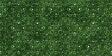 Renkli kumaş arka planında moda tarzında gümüş örgü süsü olan lüks, kusursuz bir şablon. Duvar kağıtları ve tekstil baskısı için tasarım. Lüks, ışıl ışıl metalimsi fantezi dokusu.