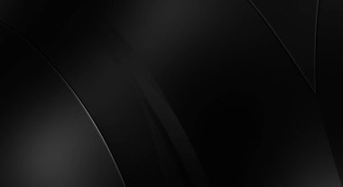 Siyah kıvrımlı yüzey. 3 boyutlu illüstrasyon. Soyut fütüristik geçmiş. Minimalist geometrik kapak tasarımı. Çarpık siyah çizgiler. Lüks dokuma duvar kağıdı. Zarif arkaplan.