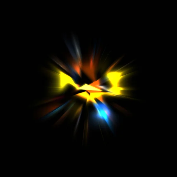 Temmelig Baggrund Krydsende Stråler Lys Glødende Partikler Tapet Levende Farverige - Stock-foto