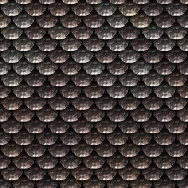 Seamless Fantasy Armour Texture Illustration Metallic Pattern Metal Plates Background — Stock Photo, Image